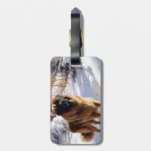 Étiquette À Bagage Leonberger Laissez-le neiger Noël (Dos Vertical)