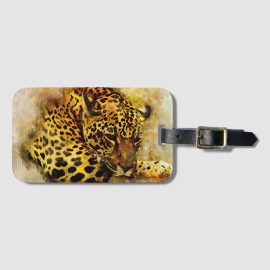 Étiquette À Bagage Leopard (Devant Horizontal)