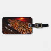 Étiquette À Bagage Leopard (Devant horizontal)