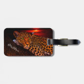 Étiquette À Bagage Leopard (Dos horizontal)