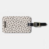 Étiquette À Bagage Leopard Cheetah Motif de peau animale sauvage (Devant horizontal)