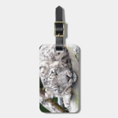 Étiquette À Bagage Léopard de neige - beau ! (Devant Vertical)