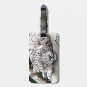 Étiquette À Bagage Léopard de neige - beau ! (Dos Vertical)