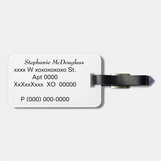 Étiquette À Bagage léopard des neiges (Dos horizontal)