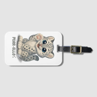 Étiquette À Bagage Léopard des neiges - Purr-ello