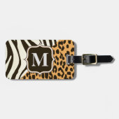 Étiquette À Bagage Leopard et Zebra (Devant horizontal)