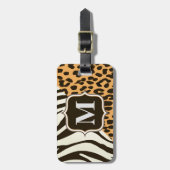 Étiquette À Bagage Leopard et Zebra (Devant Vertical)