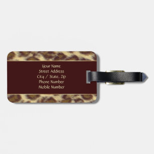 Étiquette À Bagage Leopard (personnalisable)
