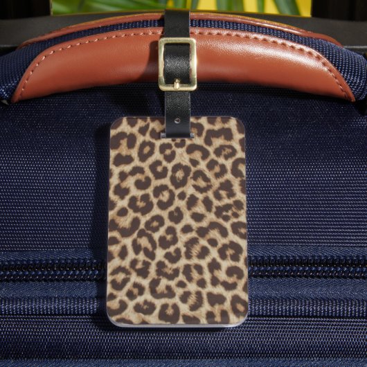 Étiquette À Bagage Leopard Print Luggage Tag (Insitu Rectoal 2)