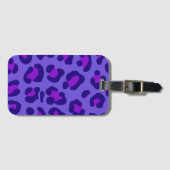 Étiquette À Bagage "Leopard violet électrique" (Devant Horizontal)