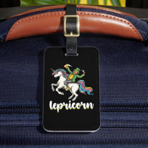 Étiquette À Bagage Lepricorn Leprechaun Unicorn St Patrick's Day
