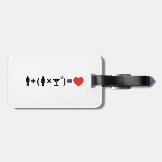 Étiquette À Bagage L'équation d'amour pour les femmes (Dos horizontal)