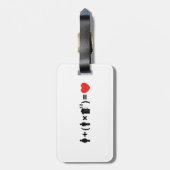 Étiquette À Bagage L'équation d'amour pour les hommes (Dos Vertical)