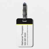 Étiquette À Bagage L'équipe du suicide | Blocs d'icônes jaune et noir (Dos Vertical)