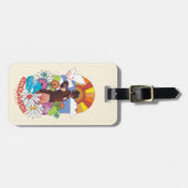 Étiquette À Bagage L'équipe du suicide | Fleurs et soleil Peacemaker (Devant horizontal)