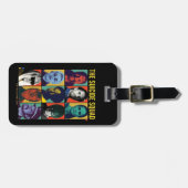 Étiquette À Bagage L'équipe du suicide | Grille Rétro Avec Amanda Wal (Devant horizontal)