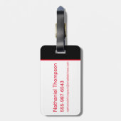 Étiquette À Bagage L'équipe du suicide | Harley Quinn & Green Ferns (Dos Vertical)