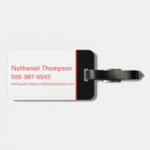 Étiquette À Bagage L'équipe du suicide | Logo rouge et noir (Dos horizontal)