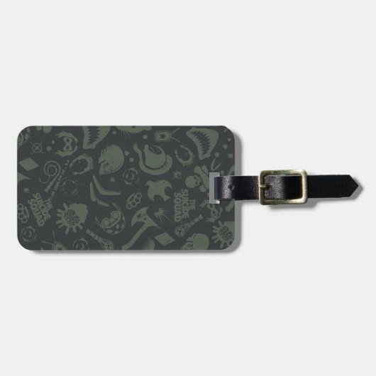 Étiquette À Bagage L'équipe du suicide | Motif d'icône de caractère (Devant horizontal)