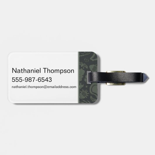 Étiquette À Bagage L'équipe du suicide | Motif d'icône de caractère (Dos horizontal)