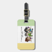 Étiquette À Bagage Les amis ne laissent pas seul le vin d'amis (Devant Vertical)