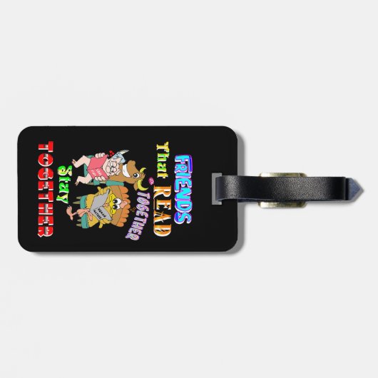 Étiquette À Bagage Les amis qui lisent ensemble restent ensemble (Dos horizontal)