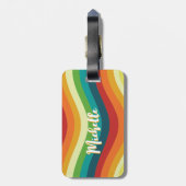 Étiquette À Bagage Les années 70 rétro Vintage (Dos Vertical)