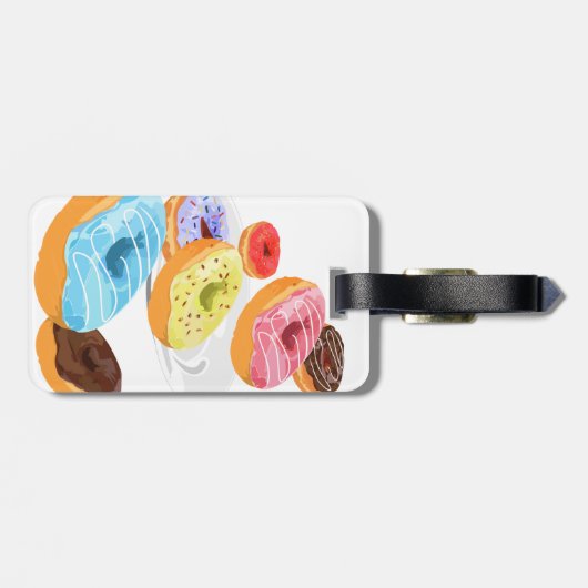 Étiquette À Bagage Les beignets (Dos horizontal)