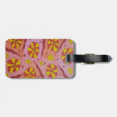 Étiquette À Bagage Les bonbons cosmiques roses (Dos horizontal)