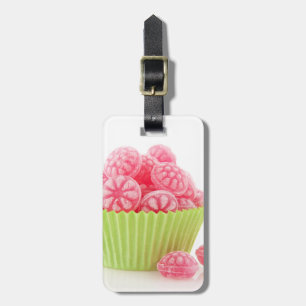 Étiquette À Bagage Les bonbons savoureux à sucrerie de framboise dans