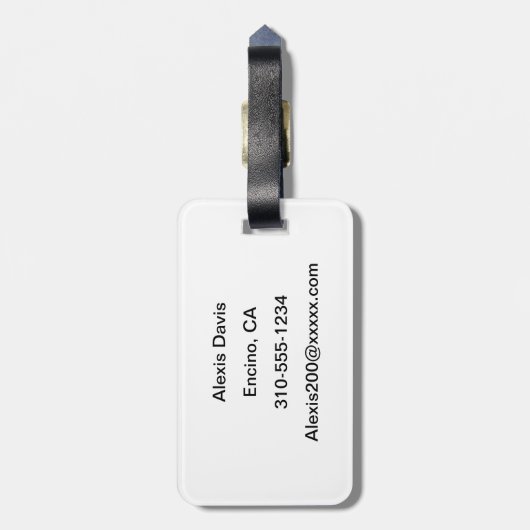 Étiquette À Bagage Les bonnes chaussures couleur personnalisée (Dos Vertical)