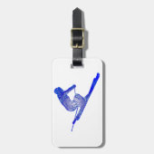 ÉTIQUETTE À BAGAGE LES BORDS DE SKI (Devant Vertical)