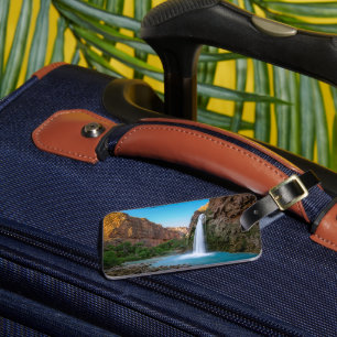 Étiquette À Bagage Les cascades   Chutes Havasu au coucher du soleil