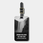 Étiquette À Bagage Les cascades | Skogafoss Cascade, Islande (Devant Vertical)