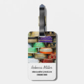 Étiquette À Bagage Les Casquettes arabes au marché (Dos Vertical)