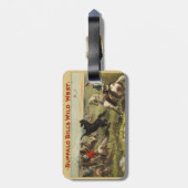 Étiquette À Bagage Les Chevaux de l'Ouest sauvage de Buffalo Bill (Dos Vertical)