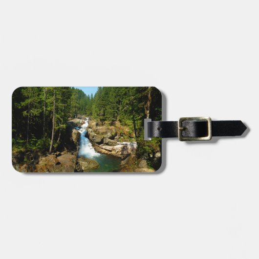 Étiquette À Bagage Les chutes d'argent au parc national du Mont Raini (Devant horizontal)
