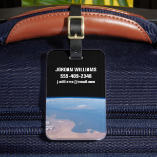 Étiquette À Bagage Les Côtes De Tunisie Et Libye Et L'Île De Sicile