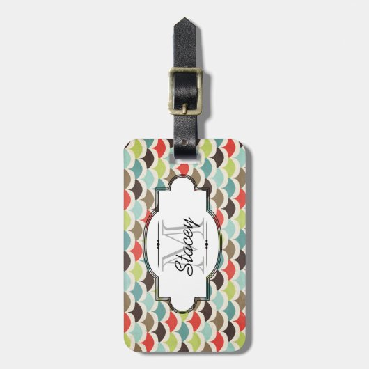 Étiquette À Bagage Les couleurs multi ont cranté l'étiquette de (Devant Vertical)