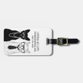 Étiquette À Bagage Les couples | de chat ajoutent votre nom (Devant horizontal)