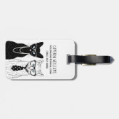 Étiquette À Bagage Les couples | de chat ajoutent votre nom (Dos horizontal)