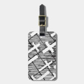 Étiquette À Bagage Les croix modèlent l'étiquette originale de bagage (Devant Vertical)