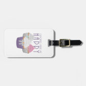 Étiquette À Bagage Les Cupcakes Me Rendent Heureux (Devant horizontal)