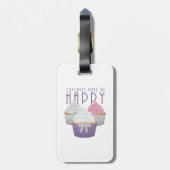 Étiquette À Bagage Les Cupcakes Me Rendent Heureux (Dos Vertical)