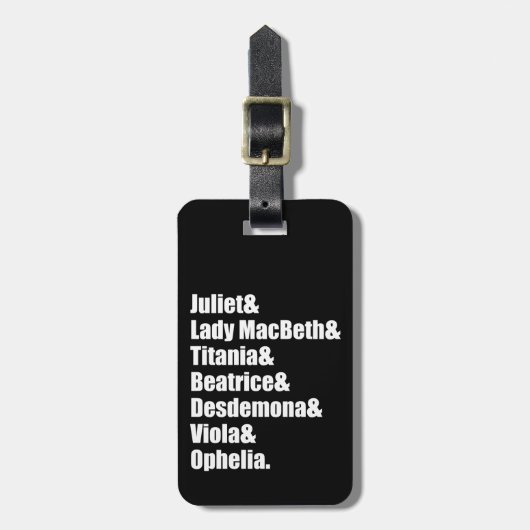Étiquette À Bagage Les dames de Shakespeare (Devant Vertical)