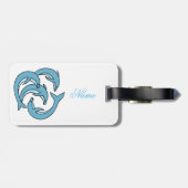 Étiquette À Bagage Les dauphins bleus entourent Thunder_Cove Bar (Dos horizontal)