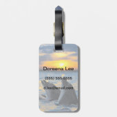 Étiquette À Bagage Les dauphins bouteille-flairés dans la lumière de (Dos Vertical)