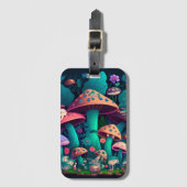 Étiquette À Bagage Les elfes de champignons dans le champ (Devant Vertical)