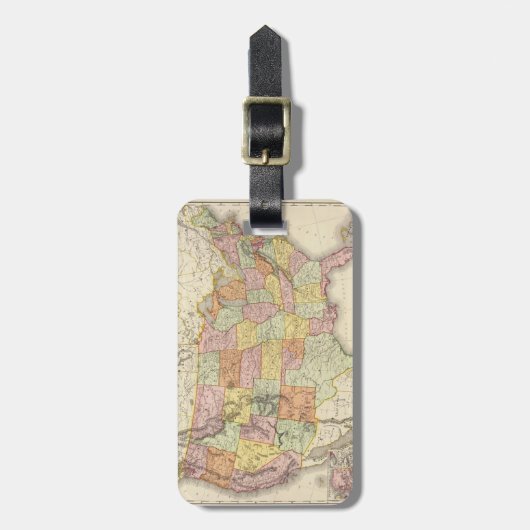 Étiquette À Bagage Les Etats-Unis. (Devant Vertical)