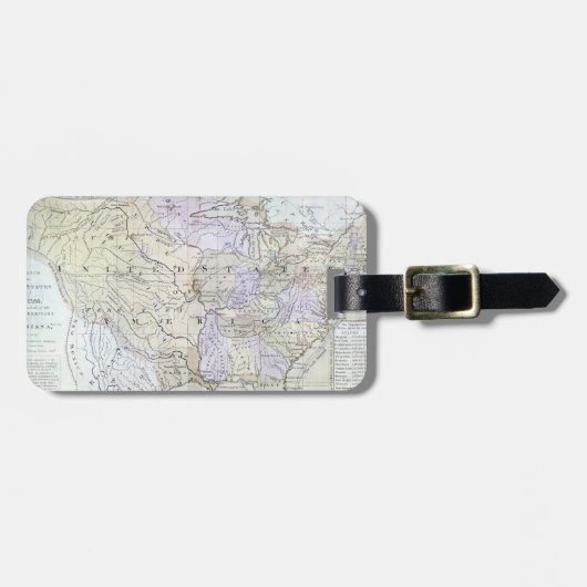Étiquette À Bagage Les ETATS-UNIS TRACENT, c1812 (Devant horizontal)